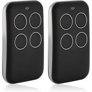 2pcs Telecommande Garage Universelle Portail T&eacute;l&eacute;commande Porte de Garage 433mhz, Telecommande Portail Bip Portail Universelle &eacute;metteur Manuel 433