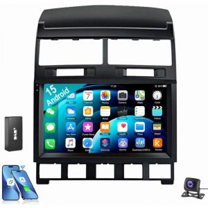 Autoradio 9 pouces pour VW Touareg 7L 2003-2010 Carplay Android 15 GPS RDS 2+64G DAB CAM