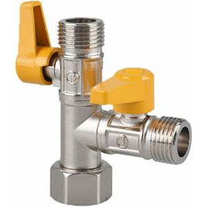 Roleader - Valve 3 Voies en Laiton 3 Voies Valve de Douche en Vanne 3 Voie Raccord t Robinet wc 3 Voies Douchette avec 3 Rondelles en