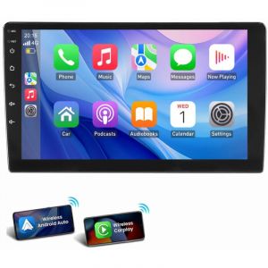 Essgoo - Autoradio Android 14 9/10 pouces double din Carplay sans fil Android Auto gps rds 10,1' 2+32G