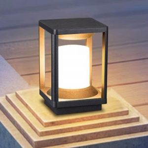 Lampadaire d'ext&eacute;rieur, &eacute;clairage de jardin &eacute;tanche IP65, douille E27, convient pour jardin, all&eacute;e, pelouse (noir/F) [Classe &eacute;nerg&eacute;tique F]