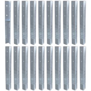 Wickey - Ancrage au sol ancrage poteau SolidLock - set de ancrages pour aire de jeux & portique balan&ccedil;oire, ancrages en profil&eacute; pour cabane enfant &