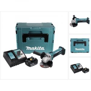 Dga 452 RF1J Meuleuse d'angle sans fil 18 v 115 mm + 1x Batterie 3,0 Ah + Chargeur + Makpac - Makita