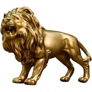Statue de lion moderne en r&eacute;sine pour la d&eacute;coration de la maison, du bureau ou du salon.