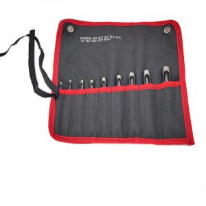 9 pi&egrave;ces Emporte Piece Cuir 2.5-10 mm Perforateur pour Cuir Emporte Pi&egrave;ce &agrave; Frapper Acier Rond Poincon creux pour ceintures montres joints avec sac