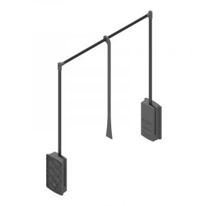 Elévateur de penderie double - Largeur maxi : 610 mm - Largeur mini : 440 mm - menage&confort
