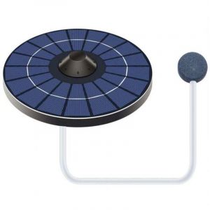 Pompe a Oxygene Solaire Pour Bassin Avec Tuyau D'Air Et Pierre a Bulles Aerateur De Bassin a Poissons Oxygenateur Pour Fontaine De Bain D'Oiseaux