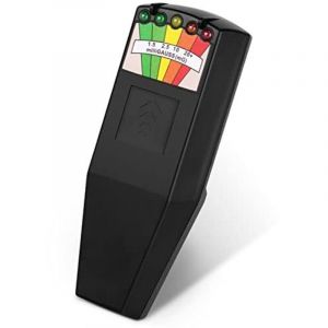 Portable LED EMF D&eacute;tecteur de chasse fant&ocirc;me &agrave; Champ &eacute;lectromagn&eacute;tique Testeur d'&eacute;quipement paranormal 50Hz-20000Hz Noir