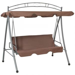 Balancelle convertible d'extérieur avec auvent Café