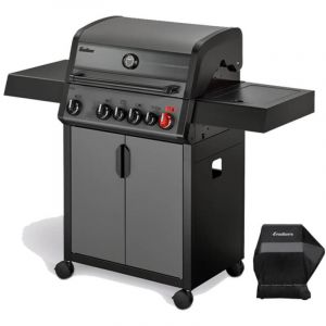 ENDERS BY FAVEX - Barbecue gaz 4 br&ucirc;leurs Hyde 4 &ndash; TURBO ZONE&trade; 800 &deg;C &ndash; Br&ucirc;leur arri&egrave;re & lat&eacute;ral &ndash; Grille SWITCH GRID&trade; &ndash; Hublot panoramique &ndash; Housse