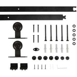 Sifree - 200cm Porte placard coulissante, Porte Coulissante, Rail porte coulissante, Roulette porte coulissante, Rail pour Système de Quincaillerie