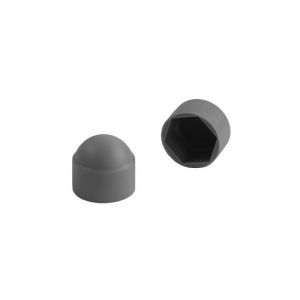Cache Ecrou ou cache tête vis Tête hexagonale TH M4 Nylon Gris Sur plat 7-1 piece