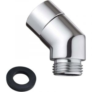 Adaptateur de douchette à 135 °, adaptateur de tuyau de douche, pièce articulée, raccord coudé pour douchette, adaptateur de tête pivotante,