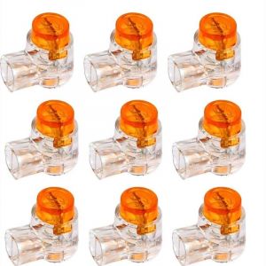 50pcs Scotchlok uy Connecteur Etanche,Connecteurs de CâBle Remplis des RéSines Colliers de Connexion Pour Jardin & ExtéRieur la Tondeuse à Gazon