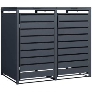 Westmann - Métal Box pour poubelles 2er Kubus 2x 240 l