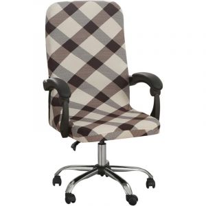 Housse de Chaise de Bureau Universelle Extensible Microfibre Lavable Couverture de Chaise Bureau Imprim&eacute; Housses de Fauteuil Extensibles Confortable