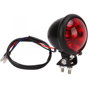 Feu Arri&egrave;re de Moto, Coque ABS Noire Vintage Rouge Feu Arri&egrave;re LED Multifonctionnel Haute luminosit&eacute; pour Moto 12 V.