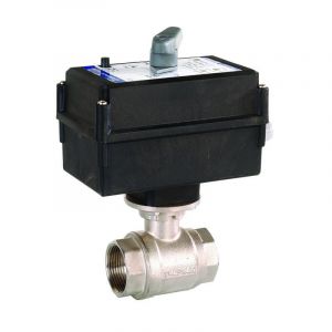 Vanne à bille motorisée 2 voies 2 voies 1'230vac zv20/105b 1' 230v ip 65 1