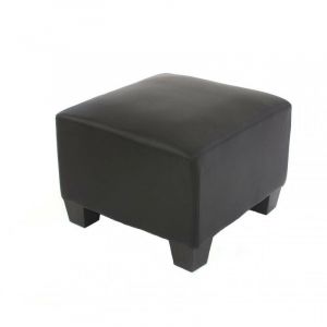 Mendler - Canapé-élément pouf repose-pied Lyon, modulaire, simili-cuir, noir