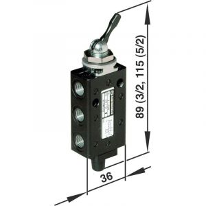 Norgren - imi Vanne pneumatique à commande mécanique X3044302 Matériau du boîtier aluminium 1 pc(s) S69173