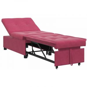 Canapé-lit，Canapé convertible Rouge bordeaux 67 x 194 x 38 cm Velours CFW68639