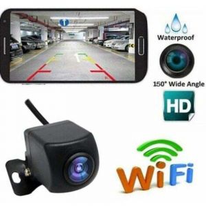 Cam&eacute;ra de recul sans fil HD WIFI Cam&eacute;ra de recul pour voiture, v&eacute;hicules, cam&eacute;ra de recul WiFi avec vision nocturne, moniteur de recul sans fil LCD