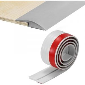Bande de seuil adh&eacute;sive, seuil de porte adh&eacute;sif de 2 m, profil de transition pour portes et sols en PVC, profil de transition, convient pour une