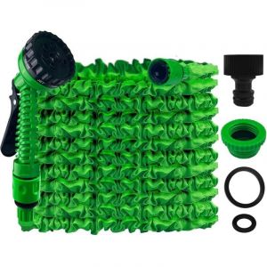 Tuyau d'Arrosage Extensible 15m, Tuyau Arrosage Extensible avec 7 Modes de Pulv&eacute;risation, D'Arrosage Flexible, L&eacute;ger et Facile &agrave; Ranger Pour