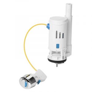 Vanne &agrave; Flotteur,Deux Boutons Lat&eacute;Raux R&eacute;Glables Mecanisme Chasse D'Eau WC Suspendu,Robinet de Chasse Adapt&eacute; aux Toilettes()