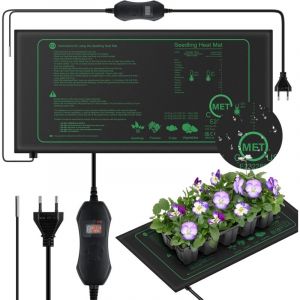 Tapis Chauffant pour Plantes avec Thermostat pour semis, Animaux domestiques et Reptiles,Tapis Chauffant de 50 W pour la Germination et la r&eacute;gulation