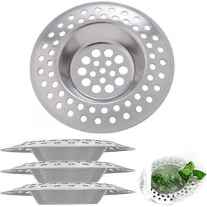 [JAMAIS UTILIS&Eacute;] 4 Pi&egrave;ces Passoires Filtre &Eacute;vier Cuisine,Filtre &agrave; &Eacute;vier en Acier Inoxydable,Grille pour evier cuisine,Tamis Filtrant,pour Salle de