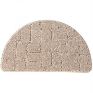 Shining House - Tapis de sol absorbant en microfibre en forme de demi-lune (Camel Clair)- Tapis d'entrée, de cuisine, de salle de bain