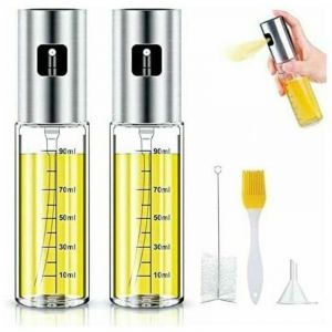 VURAHOME - Vaporisateur huile d'olive,Pulv&eacute;risateur d'Huile Olive Vinaigre avec Anti-Fuite Distributeur en Acier Inoxycable,Boutille d'Huile en Verre