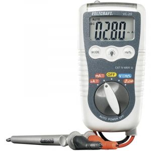Voltcraft - VC-20 Multimètre numérique protégé contre les projections d'eau (IP54) cat iv 600 v Affichage (nombre de poin
