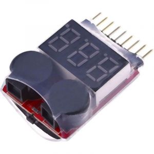 RC 1-8s Lipo Testeur de Batterie Moniteur Sonnerie Basse Tension Alarme V&eacute;rificateur de Tension avec Indicateur LED pour Lipo Life LiMn Batterie