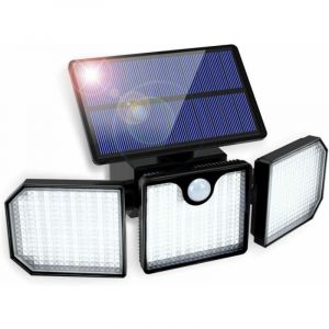 Lampe solaire 230 led pour usage extérieur avec détecteur de mouvement orientable à 270°, 2200 mAh, IP65 Applique murale étanche Lampe extérieure