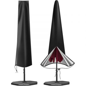 Housse de protection pour parasol - Housse de parasol de jardin r&eacute;sistante &agrave; l'eau 600D - Parasol droit en b&acirc;che r&eacute;sistante aux uv avec protection de