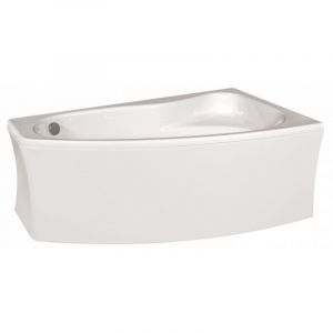 Cersanit - Pack Baignoire sicilia asym&eacute;trique 160x100 angle &agrave; droite avec tablier