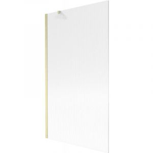 Mexen - Paroi de baignoire Next 1-volet 100 x 150 cm, ray&eacute;, dor&eacute; bross&eacute; - 895-100-000-00-09-55