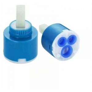 Cartouche Mitigeur en C&eacute;ramique Cartouche Robinet Mitigeur Cartouche C&eacute;ramique pour Mitigeur de Salle de bain ou de Cusine(Bleu 2 Pi&egrave;ces 40mm)LO-Ron