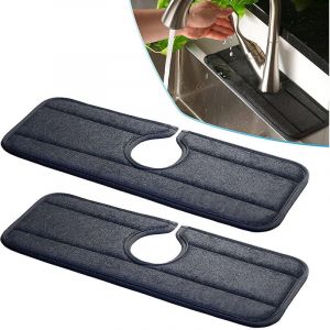 Tapis d'&eacute;vier pour robinet de cuisine, design original, tissu en microfibre absorbant, protection anti-&eacute;claboussures et r&eacute;cup&eacute;rateur d'&eacute;gouttement