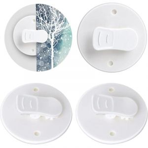 4 pi&egrave;ces Protection Anti-&eacute;claboussures Clips,Clips de Rideaux Autocollants,Clips Autocollants pour Rideaux de Douche,sans per&ccedil;age de Rideau de Douche