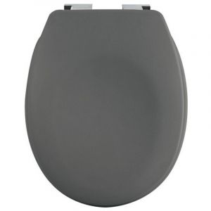 Spirella - Abattant wc Thermo dur avec frein de chute neela Gris mat - Charnières abs Chromé