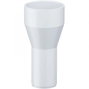 Inefa - Réduction tuyau de descente, pvc Accessoires tuyau de descente, raccord, montage simple par emboîtement, Made in Germany - 100/75mm blanc