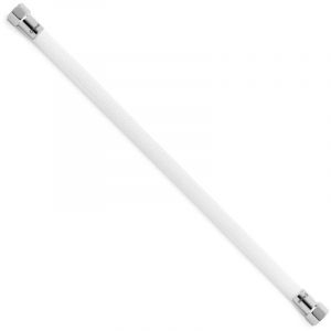 Flexible sanitaire BLANC POLYM&Egrave;RE &Oslash;int&eacute;r.8mm - Femelle 3/8" - Femelle 3/8" CHROME - 300mm - TAQ PREMIUM - Tucai
