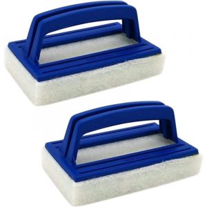 2 Pi&egrave;ces Brosses &Eacute;ponge De Piscine,Brosse De Mur De Piscine,Ligne d'eau Brosse De Nettoyage,Plastique Piscine Brosse De Piscine avec Poign&eacute;e pour