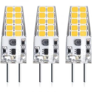 Bardusch-3PCS 3W 12V G6.35 LED Ampoule Culot T3 / T4 / T5 G6.35 / GY6.35 Base Blanc froid 6000K Remplacement de 30W Ampoule Halog&egrave;ne pour l&rsquo;&Eacute;clairage