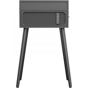 Ryght - Platine Vinyle sur pieds alto - Noir - Enceinte bluetooth int&eacute;gr&eacute;e