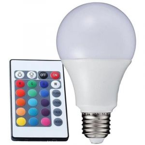 Ampoule led rgb avec t&eacute;l&eacute;commande, lumi&egrave;re multicolore, E27, int&eacute;rieur &ndash; 5 w - Ymyny
