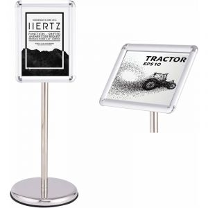 Porte Affiche sur Pied Pr&eacute;sentoir sur Pied Porte-Affiche Standard Post Information au M&eacute;tal A4 - Costway